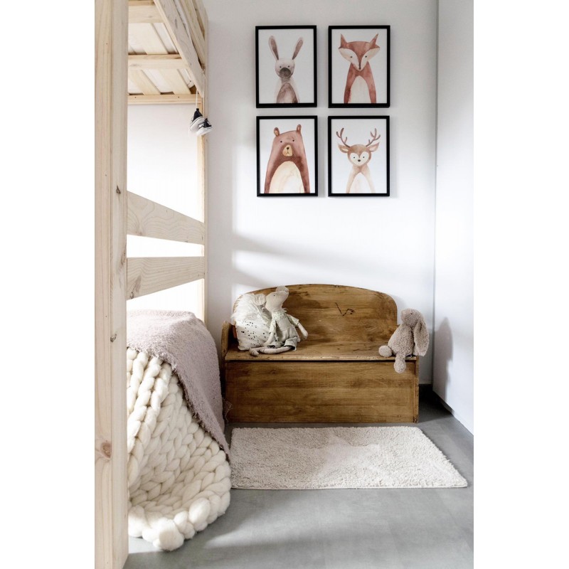 Banc coffre pour enfants en pin 62x90x38 cm