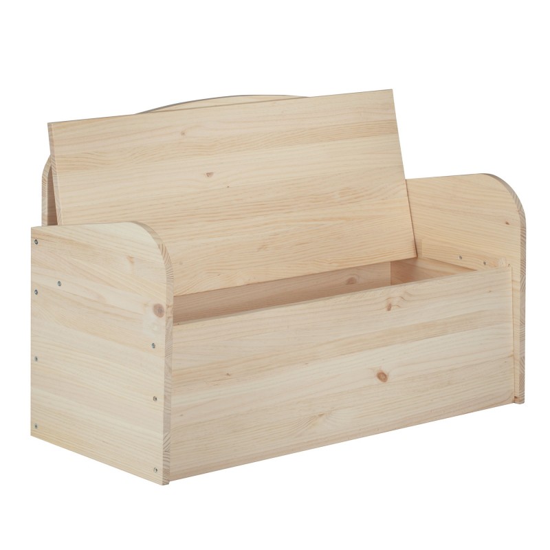 Banc coffre pour enfants en pin 62x90x38 cm