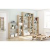 Bibliothèque Gala en pin avec 4 tablettes et 49,6 cm de large