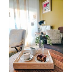 Boîte de rangement en pin massif sans couvercle 7x40x30 cm