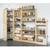 Bibliothèque Gala en pin avec 4 tablettes et 49,6 cm de large