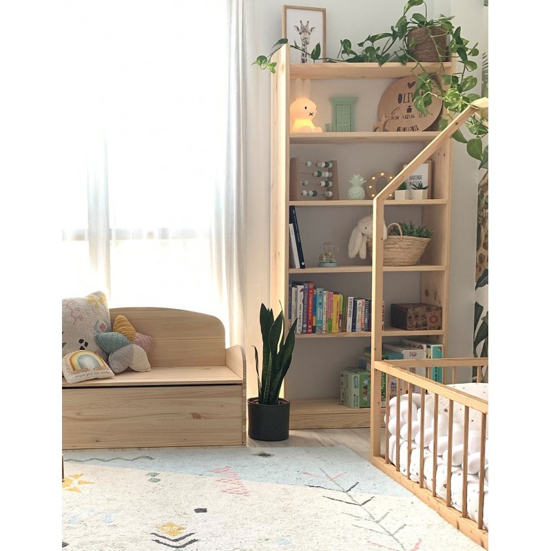 Banc coffre pour enfants en pin 62x90x38 cm