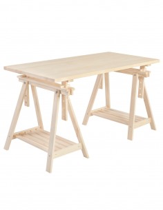 Table de bureau en bois avec tréteau naturel inclinable ARCHI TEC