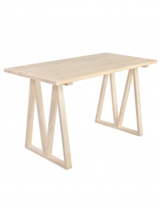 Table de bureau en bois avec pieds BOK, 2 positions