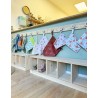 Porte-manteau mural avec 5 supports en bois VERA