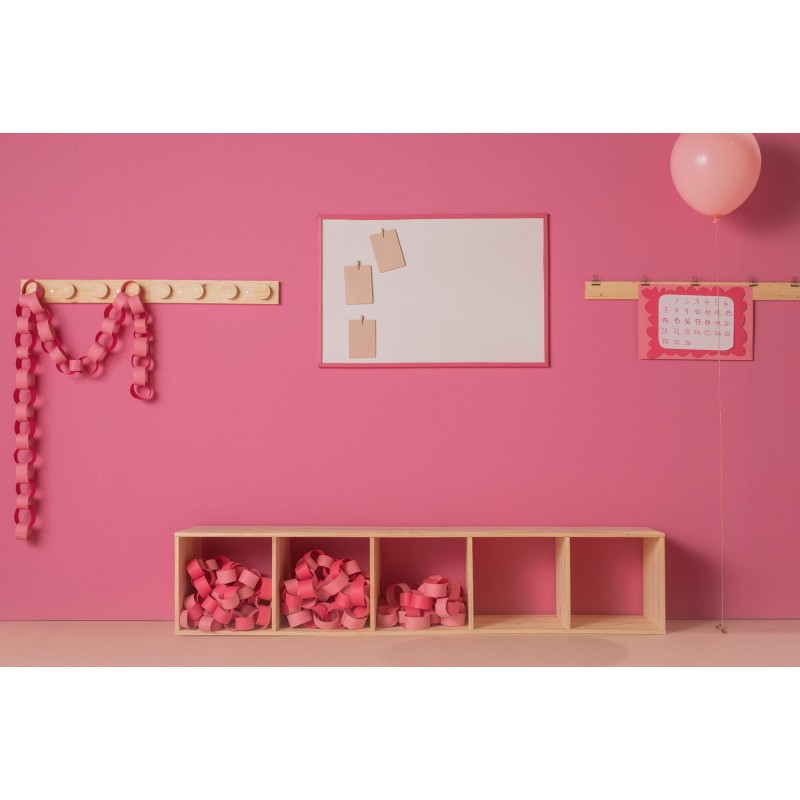 Porte-manteau mural avec 4 supports en bois VERA