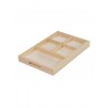 Plateau organisateur en bois avec 7 compartiments Montessori - 45,5x29,5x4,5 cm