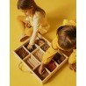 Grande boîte en bois avec 9 sections Montessori - 49,5x37,5x8 cm