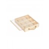 Petite boîte en bois avec 9 sections Montessori - 37,5x33x8 cm