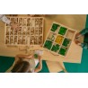 Petite boîte en bois avec 9 sections Montessori - 37,5x33x8 cm