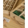 Petite boîte en bois avec 9 sections Montessori - 37,5x33x8 cm