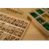 Boîte en bois pour alphabet Montessori - 49,5x37,5x5,5 cm