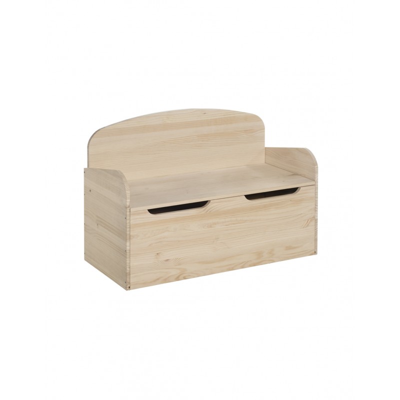 Banc coffre de rangement en bois pour enfants ADA, 62x90x38 cm