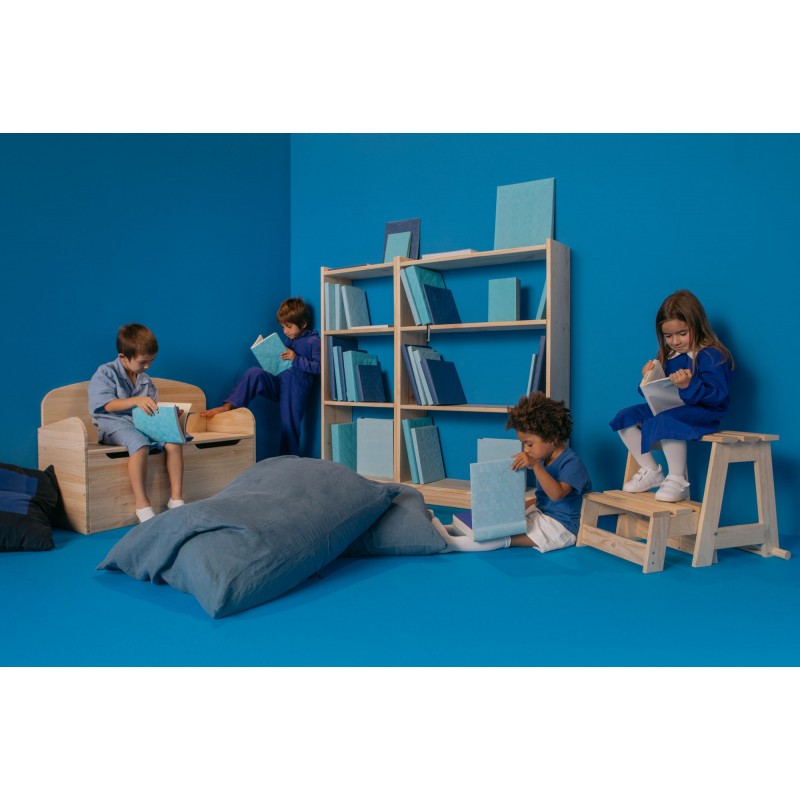 Banc coffre de rangement en bois pour enfants ADA, 62x90x38 cm