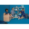 Banc coffre de rangement en bois pour enfants ADA, 62x90x38 cm