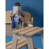 Banc coffre de rangement en bois pour enfants ADA, 62x90x38 cm