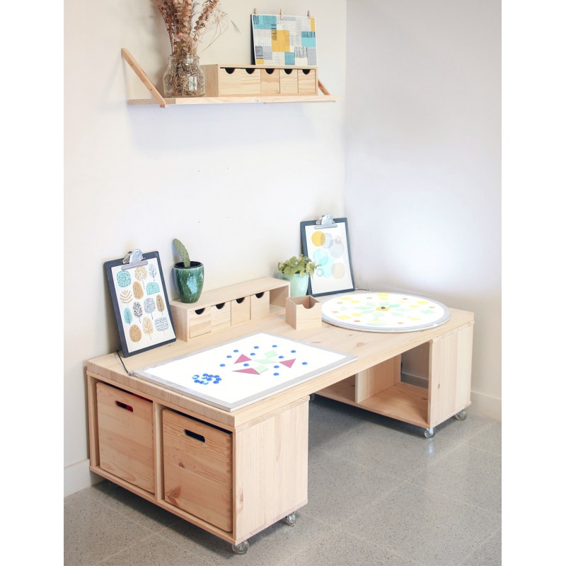 Étagère modulaire pour enfants à 2 cubes DINAMIC