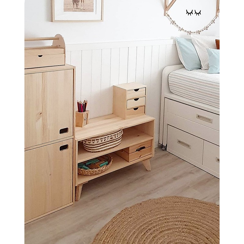 Étagère modulaire rectangulaire pour enfants avec tablettes DINAMIC