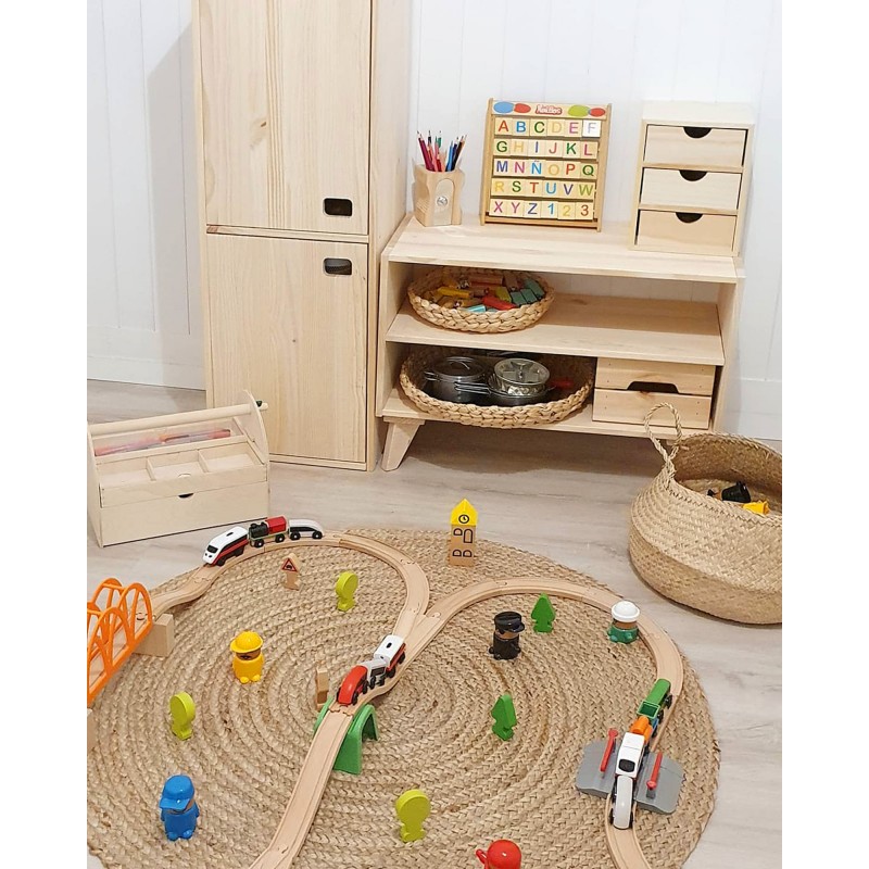 Étagère modulaire rectangulaire pour enfants avec tablettes DINAMIC