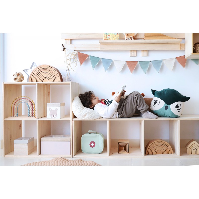 Étagère modulaire pour enfants à 2x2 cubes DINAMIC