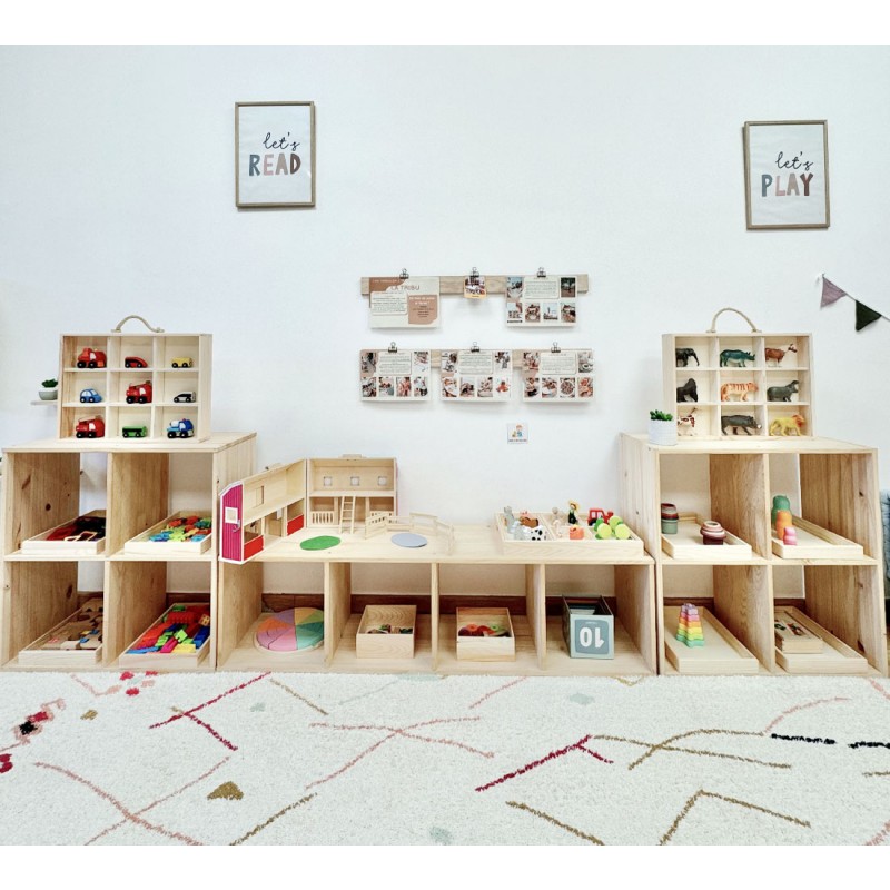 Étagère modulaire pour enfants à 2x2 cubes DINAMIC