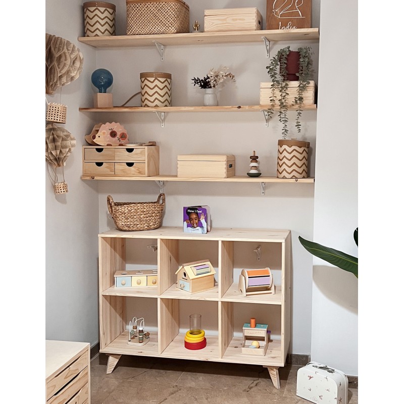 Étagère modulaire pour enfants à 3x2 cubes DINAMIC