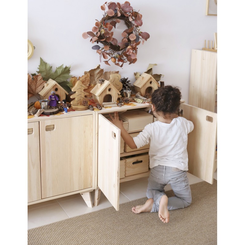 Armoire modulaire horizontale pour enfants à 2 portes DINAMIC