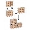 Casier à bouteilles en pin modulaire et évolutif Rioja pour 9 bouteilles