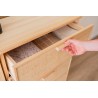 Commode en raphia et en bois naturel AURA