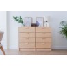 Commode en raphia et en bois naturel AURA