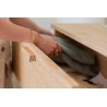 Commode en raphia et en bois naturel AURA