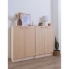Buffet en raphia et en bois naturel AURA