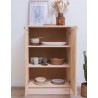 Buffet en raphia et en bois naturel AURA