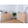Buffet en raphia et en bois naturel AURA