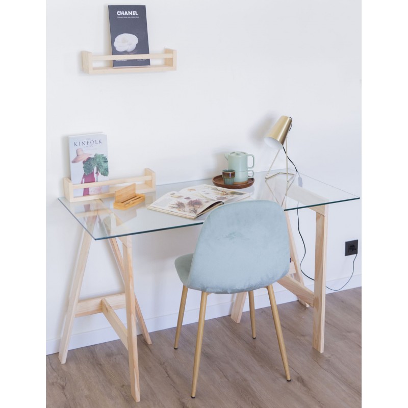 Plateau en verre pour bureau, 120 x 60 cm, 8 mm d’épaisseur