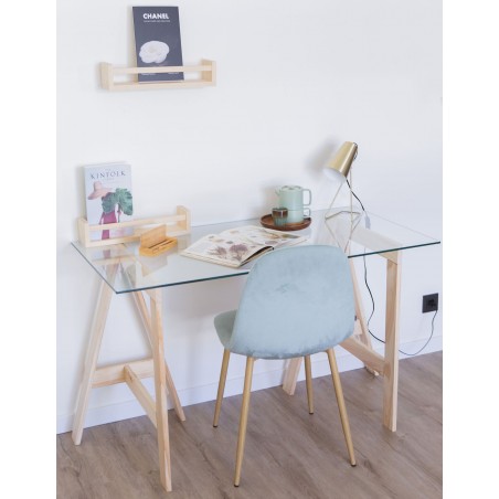 Plateau en verre pour bureau, 120 x 60 cm, 8 mm d’épaisseur