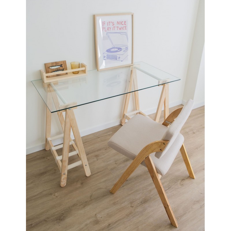 Plateau en verre pour bureau, 120 x 60 cm, 8 mm d’épaisseur