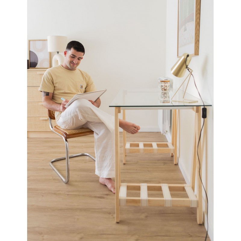 Plateau en verre pour bureau, 120 x 60 cm, 8 mm d’épaisseur