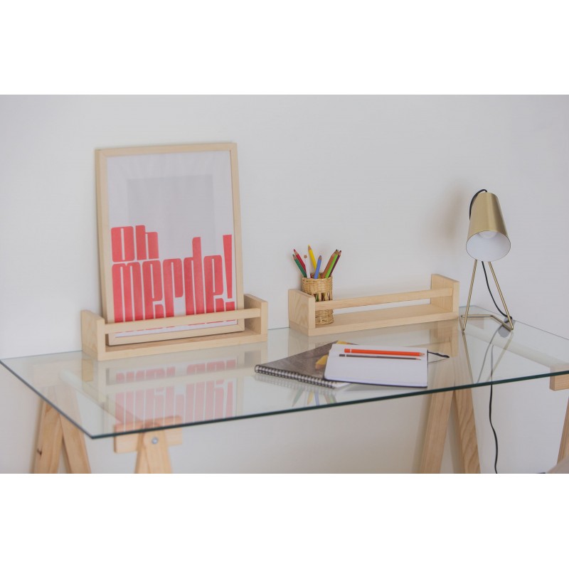 Plateau en verre pour bureau, 120 x 60 cm, 8 mm d’épaisseur