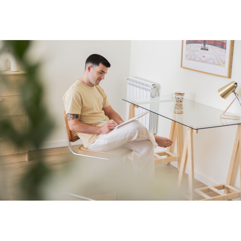 Plateau en verre pour bureau, 120 x 60 cm, 8 mm d’épaisseur