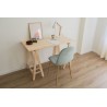 Bureau ANCORA avec plateau en bois 120×60 cm et pieds en bois et textile.