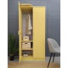 Armoire en pin VITA avec tringle et 2 étagères, 80x48x180 cm