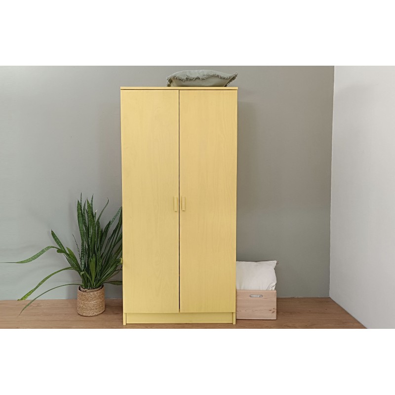 Armoire en pin VITA avec tringle et 2 étagères, 80x48x180 cm
