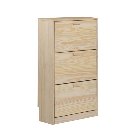 Meuble à chaussures en pin VITA avec 3 abattants