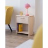 Table de chevet en pin VITA avec un tiroir