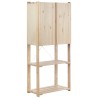 Étagère à 5 tablettes avec grande armoire en bois NOVA, 174,5 x 76,5 x 38,5 cm