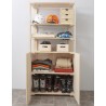 Étagère à 5 tablettes avec grande armoire en bois NOVA, 174,5 x 76,5 x 38,5 cm