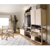 Étagère à 5 tablettes avec grande armoire en bois NOVA, 174,5 x 76,5 x 38,5 cm