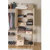 Étagère à 5 tablettes avec grande armoire en bois NOVA, 174,5 x 76,5 x 38,5 cm