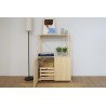 Étagère à 3 tablettes avec petite armoire en bois NOVA, 110 x 76,5 x 38,5 cm